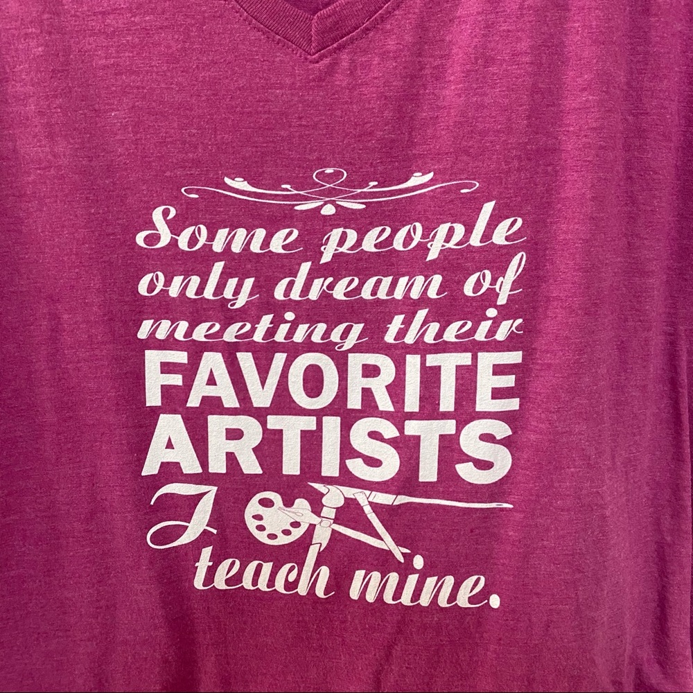 Art Teacher V-Neck Tee - Picture 2 of 5